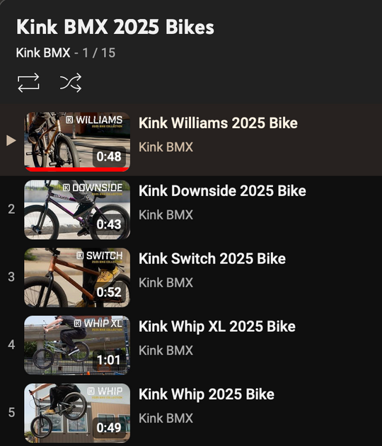 2025 Model Year Bike Videos Are Live! – Kink BMX