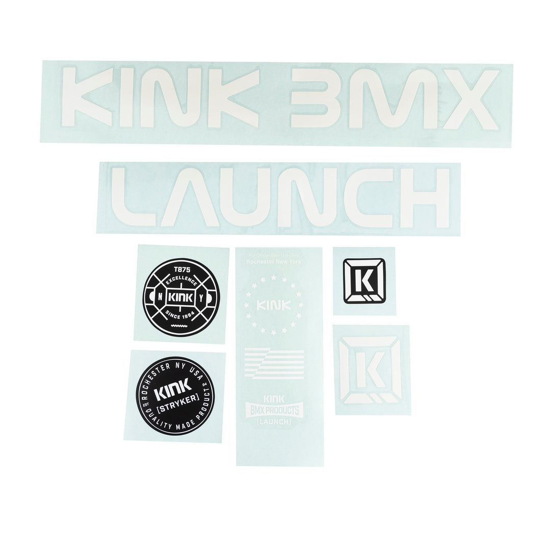 Kink BMX Sticker 2.6 in Round White/Clear Cycling Decal Kink BMX Sticker 2.6 in Round White/Clear Cycling Decal
